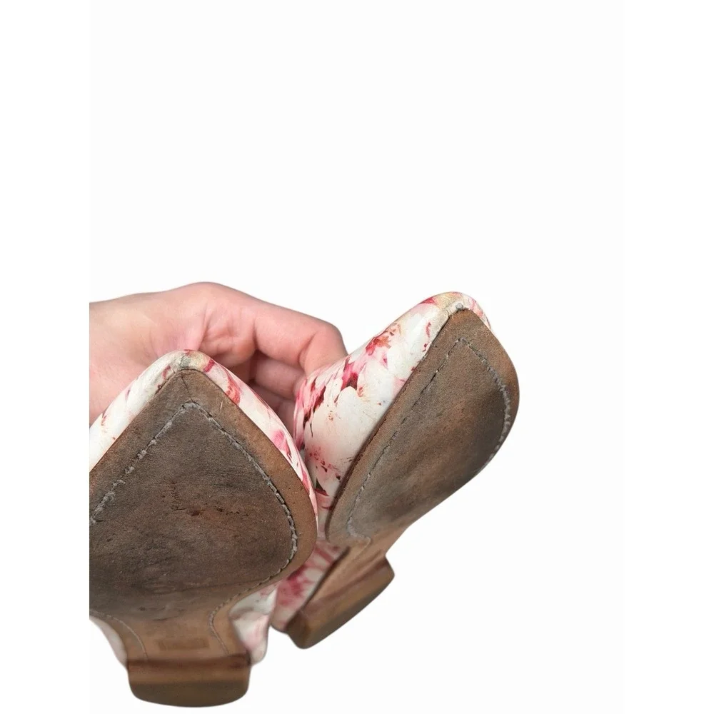 Alice &‎ Olivia Hudson Patent Leather Floral Cherry Blossom Women's Ballet Flats